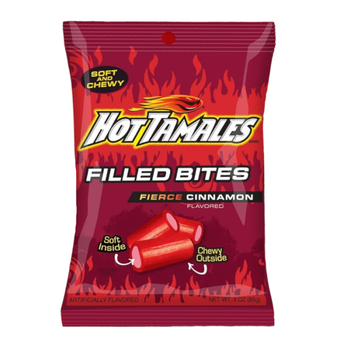 Hot Tamales Filled Bites 85g fahejas amerikai cukorka