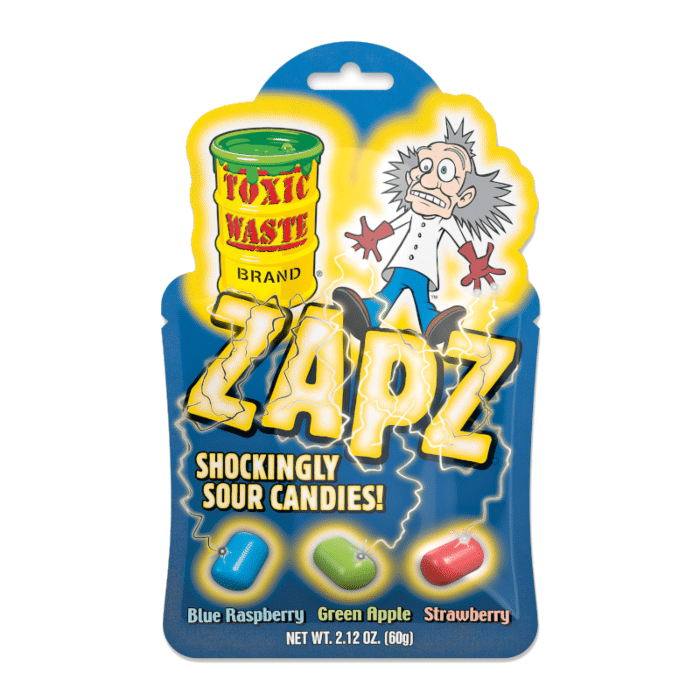 toxic waste zapz assorted sour candies 2.12oz